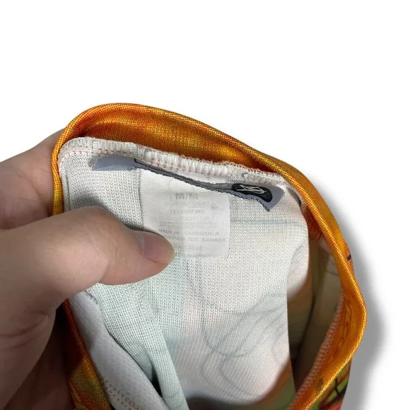 Vintage SUGOI Cycling Jersey Floral Abstract Full Zip Short Sleeve Boho Size M - Picture 4 of 7